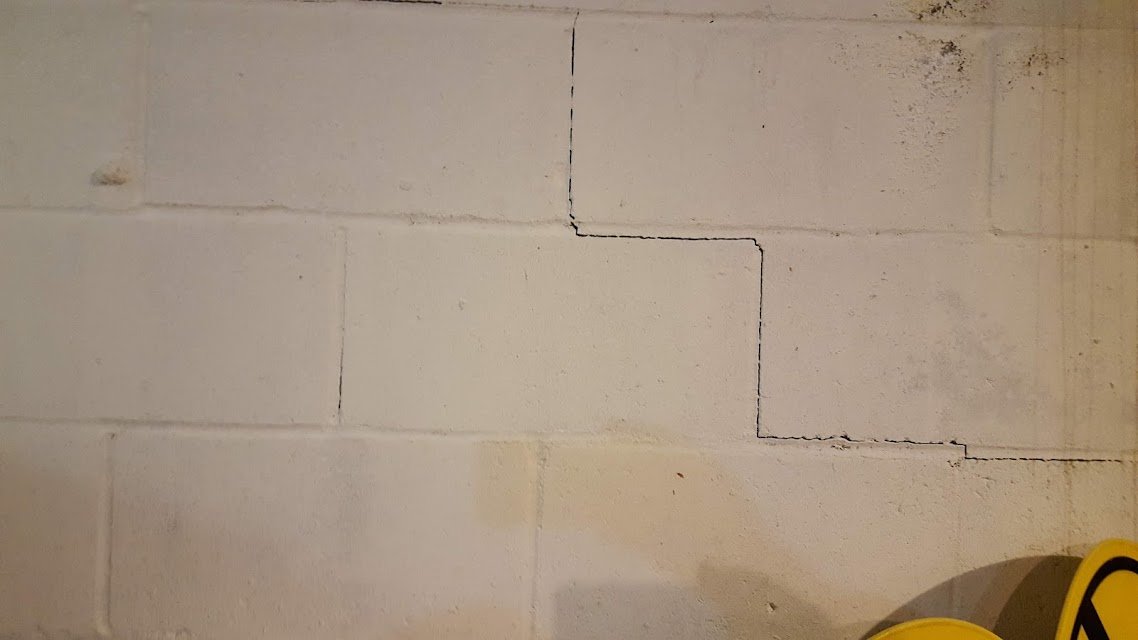 Stair-Step Cracks in a Block Foundation