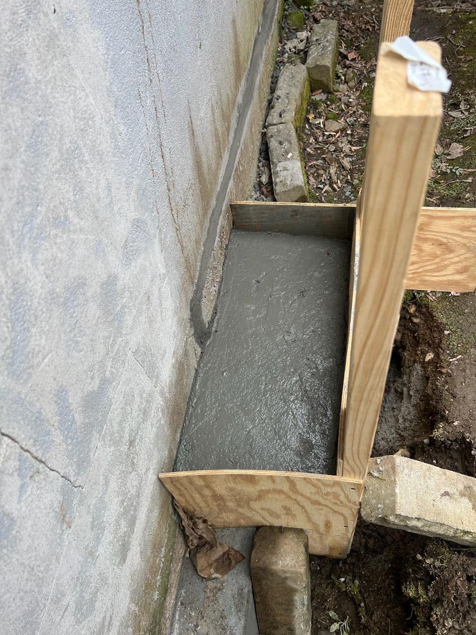 missing foundation footer rebuild with reinforced rebar and structural wall reinforcement in Norwalk, CT — after